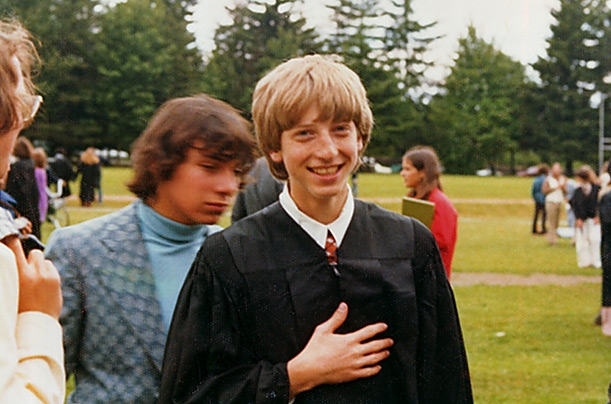 Снимок сделан в день окончания школы в Лэйксайде, 1973 год.